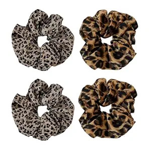 4 Pack Jumbo Scrunchies for Women Leopard Oversized Scrunchies for Thick Hair Ties Accessories | Amazon (US)