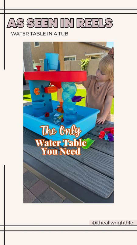 As seen in my most recent reel! This water table is changing the game this year. We live in AZ and water play is the only way to beat the heat. But by gosh, they are a pain to clean and drain. Even if you cover the table with water it’s still standing water, and I’m just not ok with that. This is soooo easy to dump and clean and it stores away in a tub!! Make sure you sign up for restocks!



#LTKbaby #LTKkids #LTKfindsunder50