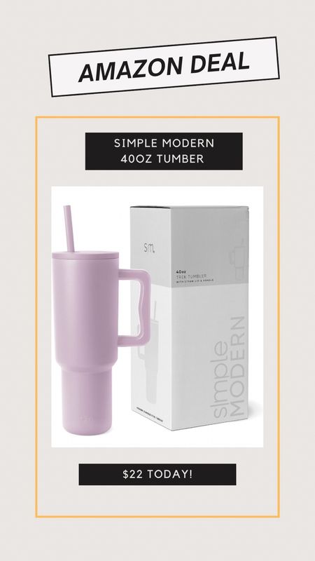 Amazon deal of the day! My favorite cup, the 40oz Simple Modern Tumbler. This would be a great gift

#LTKsalealert #LTKHoliday #LTKGiftGuide