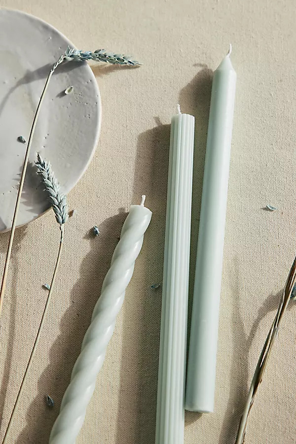 Mixed Silhouette Tapers, Set of 3 Terracotta | Anthropologie (US)