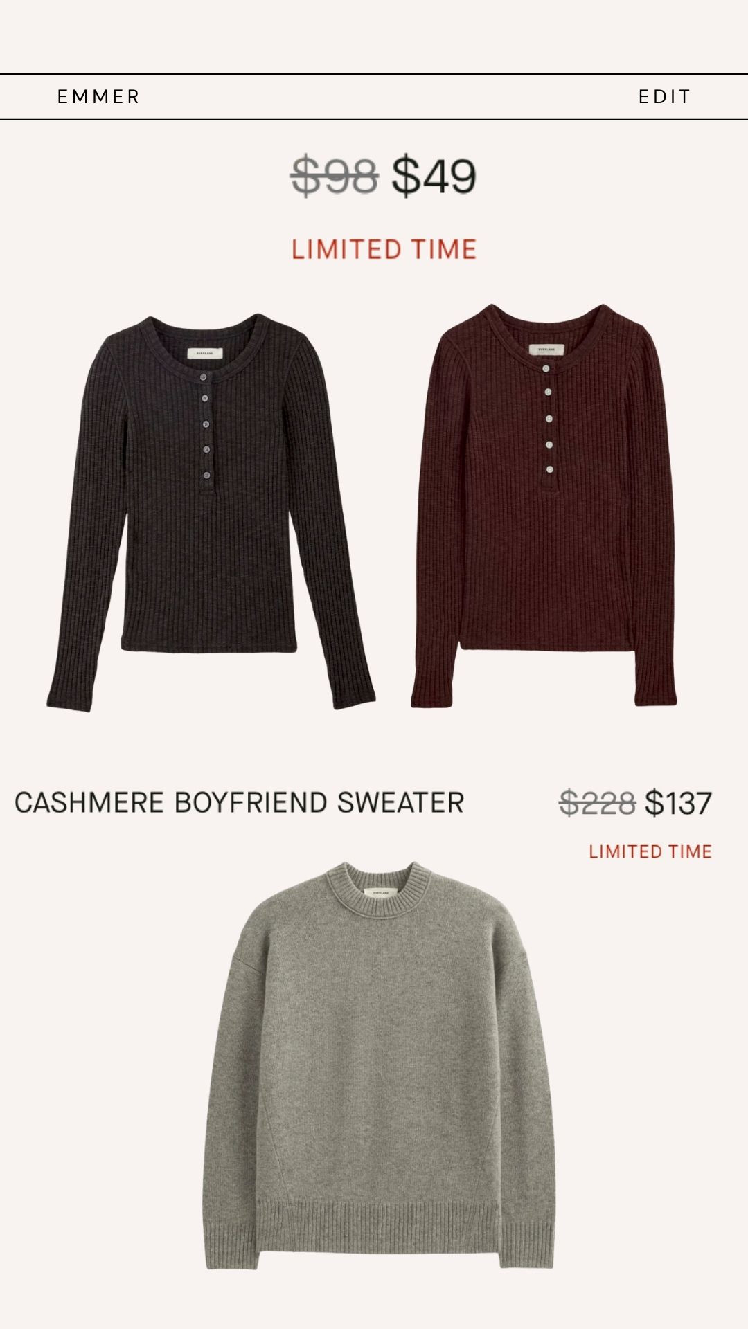 henley and cashmere sweaters on sale 

 #LTKGiftGuide #LTKHoliday