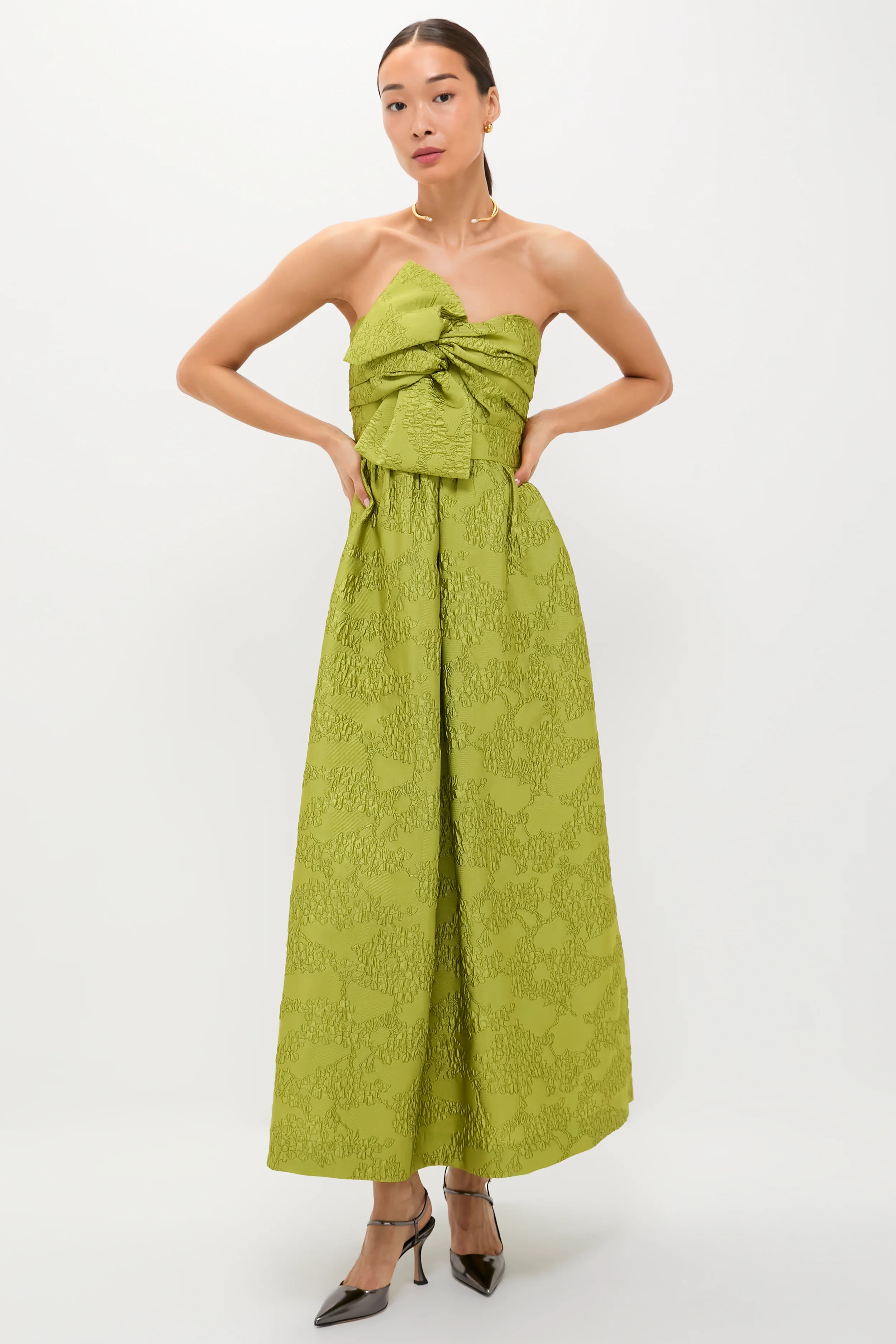 Brocade Metallic Strapless Kathleen Gown | Tuckernuck (US)