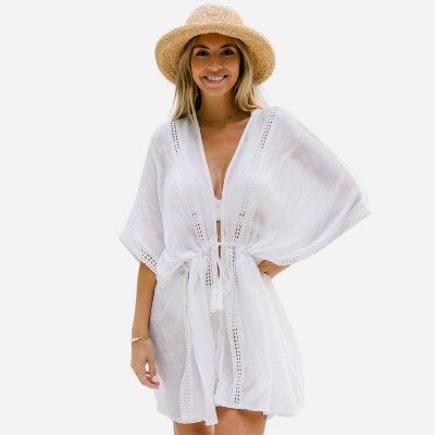 Women's Lace Trim Tassel Cover Up - Cupshe | Target