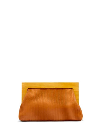 Ribbed Wood-Frame Clutch - Shiraleah | New York & Company
