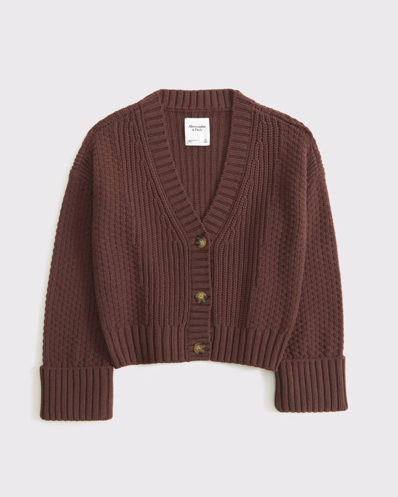 Women's The A&F Cameron Seed Stitch Cardigan | Women's Tops | Abercrombie.com | Abercrombie & Fitch (US)