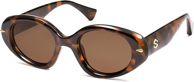 SOJOS Retro Polarized Large Oval Sunglasses Womens Mens Trendy UV400 Sun Glasses 80s 90s Shades S... | Amazon (US)