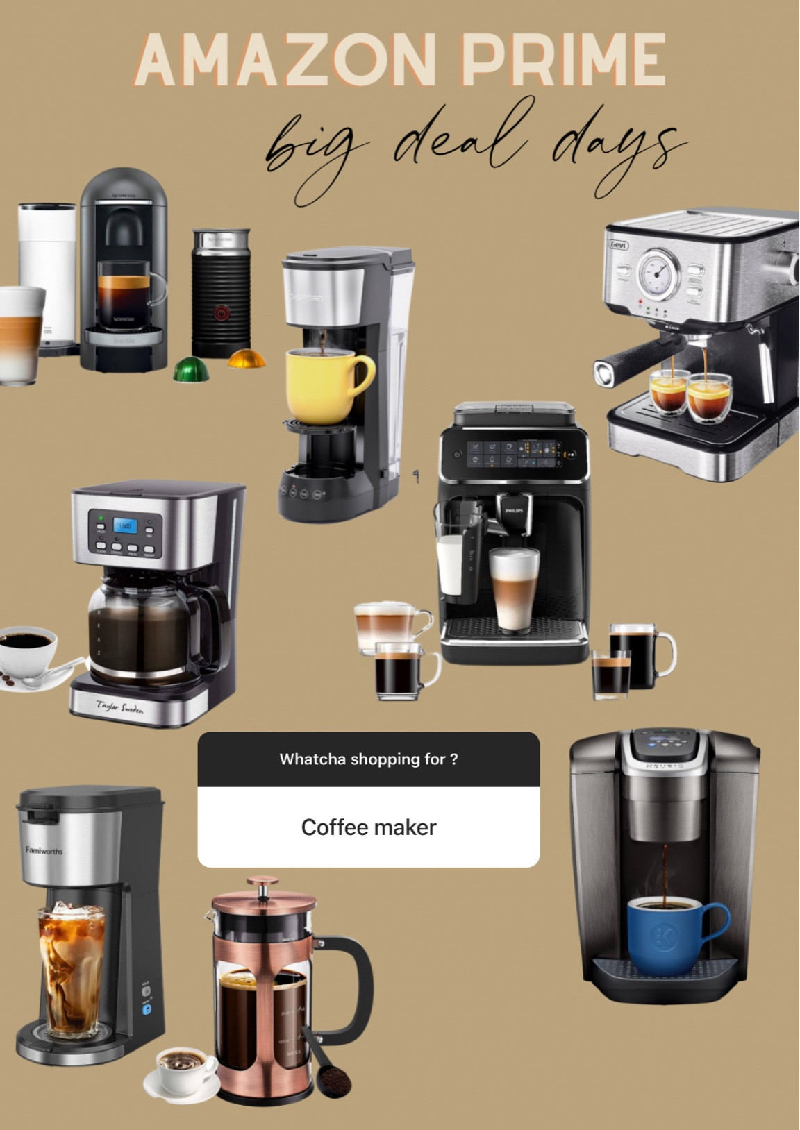  Famiworths Hot and Iced Coffee Maker for K Cups and