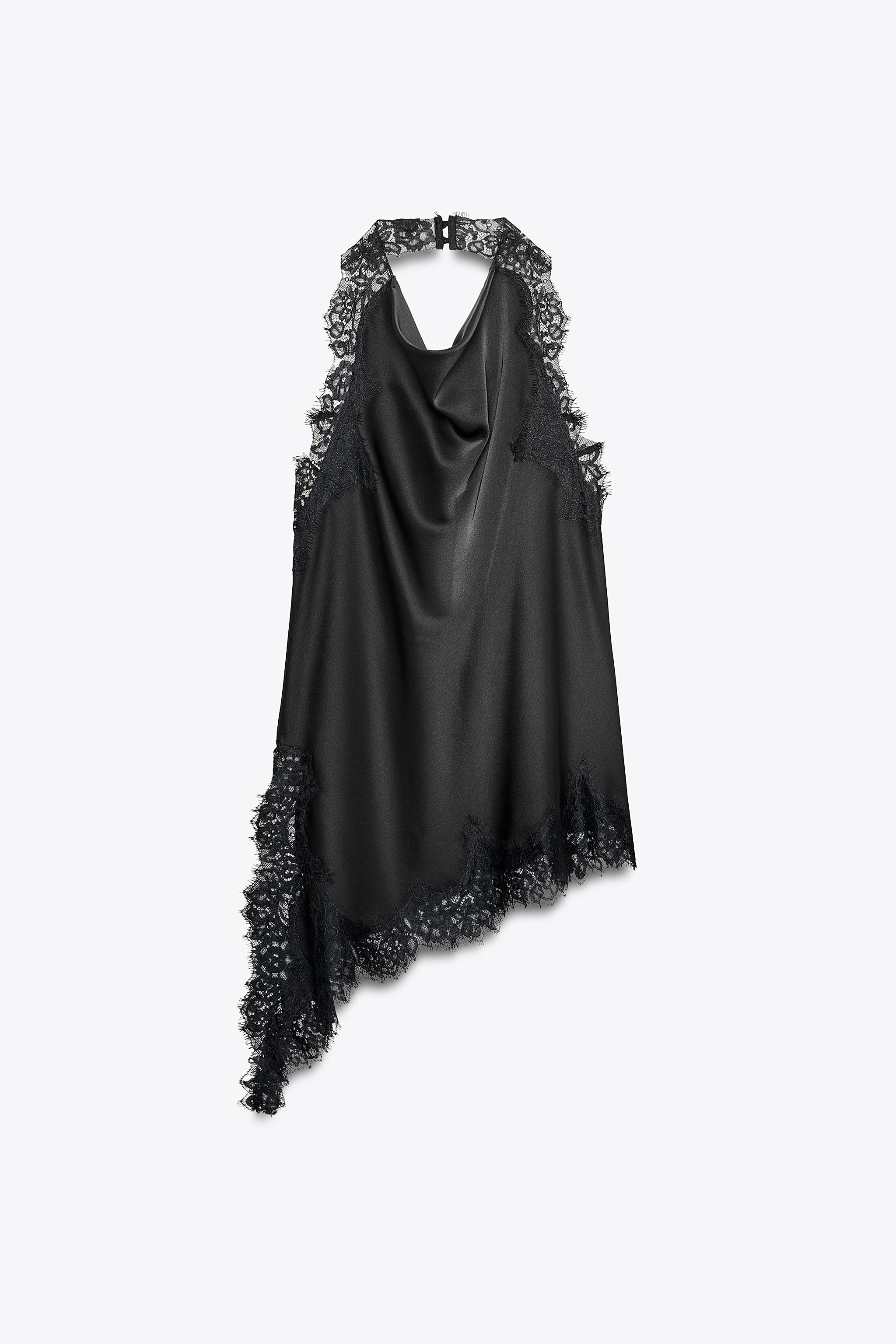 ZW COLLECTION LACE HALTER TOP | Zara US