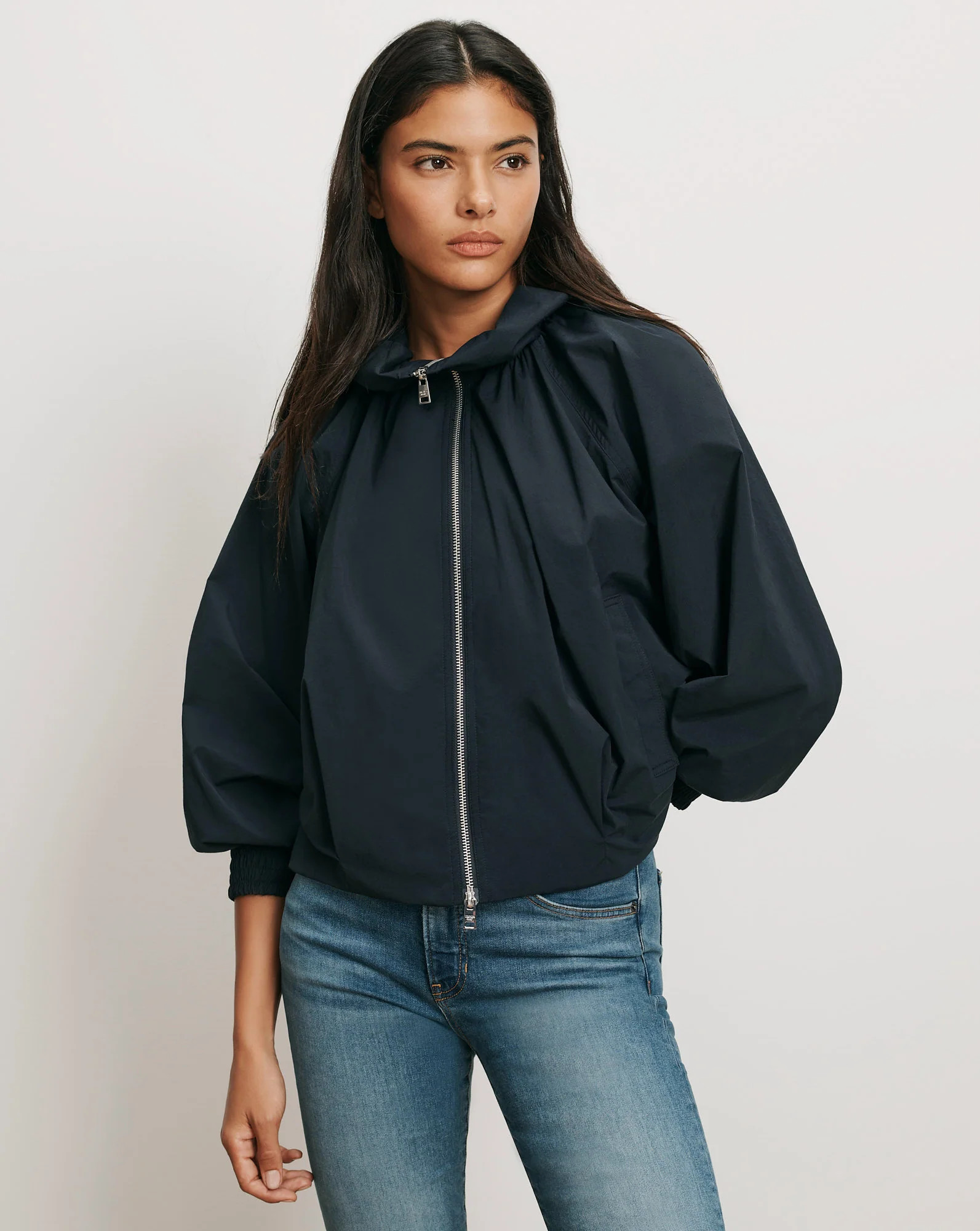 Circe Bubble Jacket in Navy | Veronica Beard | Veronica Beard