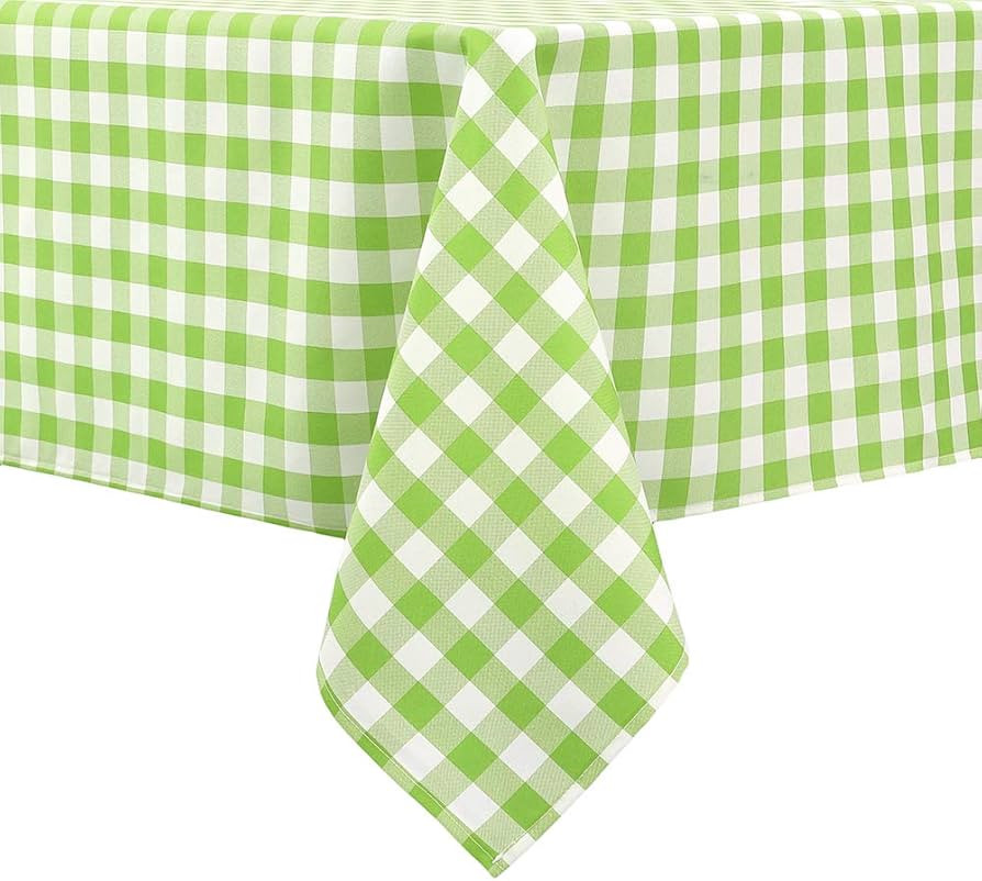 LOCIKA Rectangle Gingham Checkered Tablecloth,Waterproof Spillproof Buffalo Plaid Tablecloth,Stai... | Amazon (US)