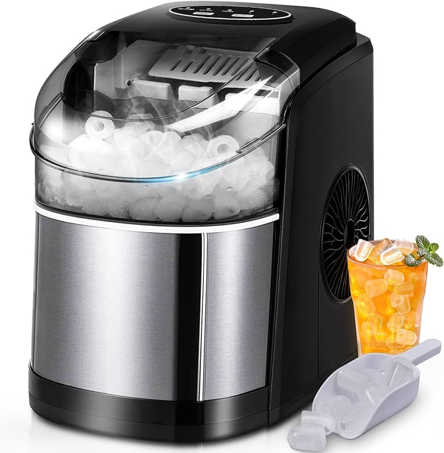 Ice Makers Countertop, FREE VILLAGE Portable Ice Maker Countertop 9 Ice Ready in 6 Mins, 26Lbs/24... | Amazon (US)