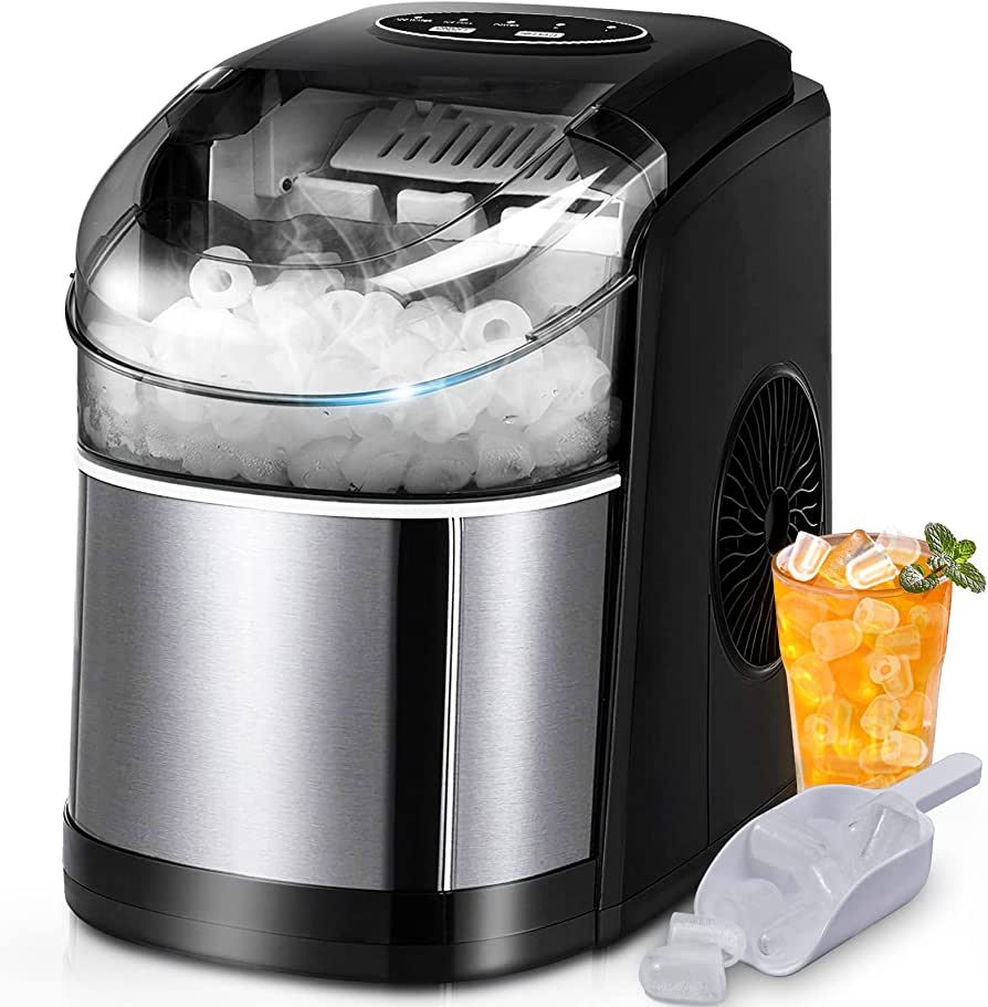 Ice Makers Countertop, FREE VILLAGE Portable Ice Maker Countertop 9 Ice Ready in 6 Mins, 26Lbs/24... | Amazon (US)