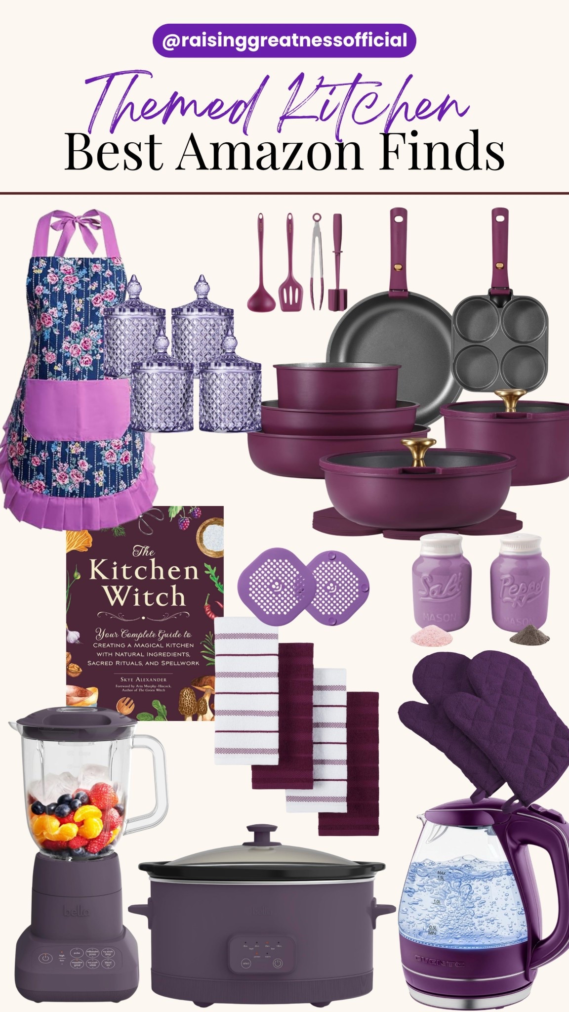 Add a pop of color to your kitchen with beautiful purple themed decor and essentials. From chic dinnerware and glassware to stylish accessories and accents, these pieces bring personality, warmth, and a fresh seasonal vibe to your space.

#PurpleKitchen #KitchenDecor #ColorfulHome #HomeInspiration #KitchenStyle #DecorInspo #AmazonHomeFinds #ChicHome #InteriorDesign #HomeAesthetic


#LTKSaleAlert #LTKfoodie #LTKHome