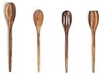 Ironwood Gourmet Acacia Wood Kitchen Utensil Set, Spatula, Slotted, Long and Regular Spoon, 4-Piece, | Amazon (US)
