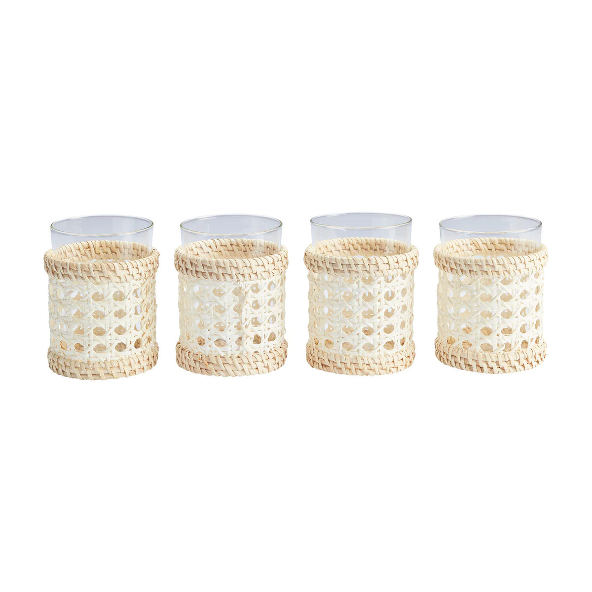 Cane Ice Tea Glasses, Set of 4 | Amanda Lindroth