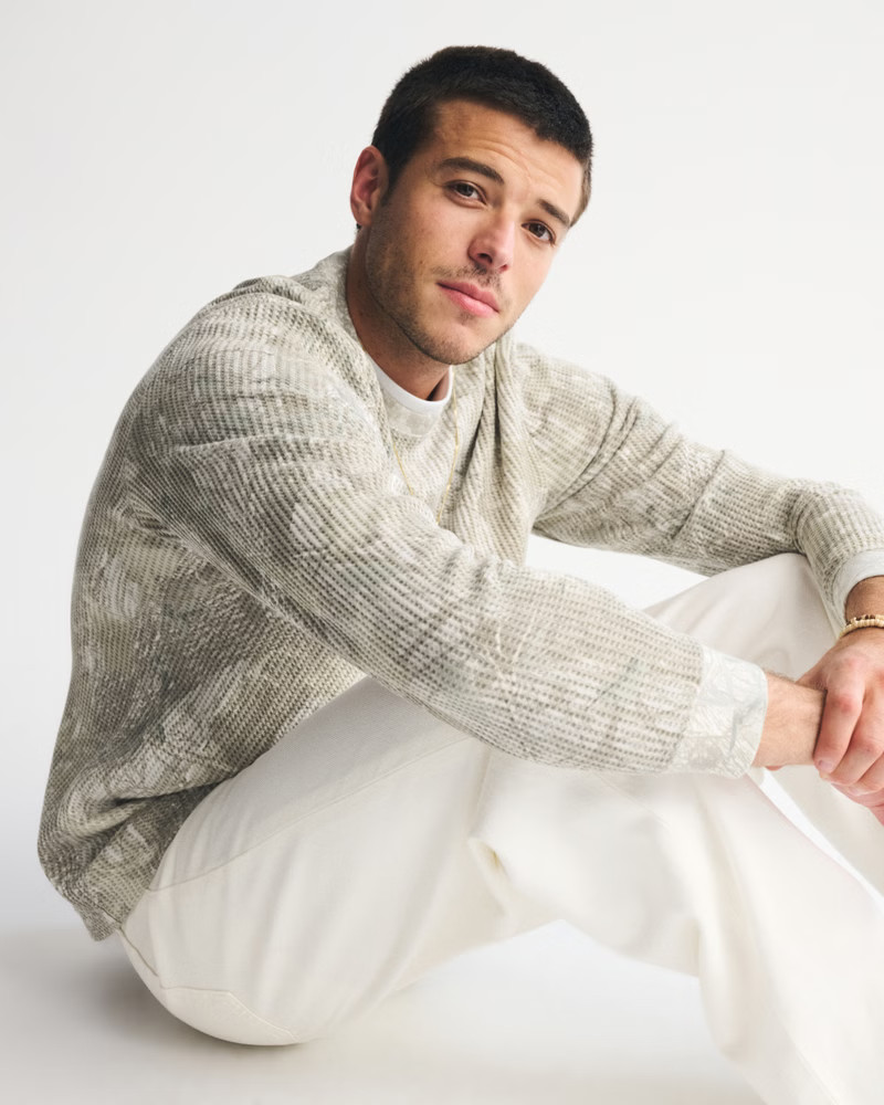 Long-Sleeve Classic Waffle Tee | Abercrombie & Fitch (US)