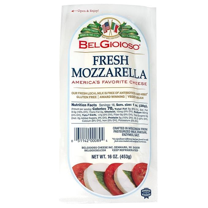Amazon.com: Fresh Mozzarella (BelGioioso) 2 x 16oz (453g) 2 PK : Grocery & Gourmet Food | Amazon (US)