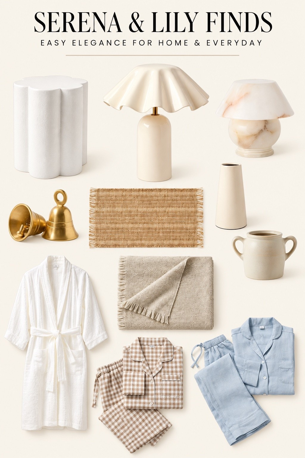 Serena & Lily Finds | Home & Everyday Favorites

A few Serena & Lily pieces I’m loving right now: sculptural lighting, natural texture, simple accents, and the prettiest cozy layers for home. I also included the robe and pajama sets for slow mornings. Shop my picks here.

#LTKHome #LTKSaleAlert