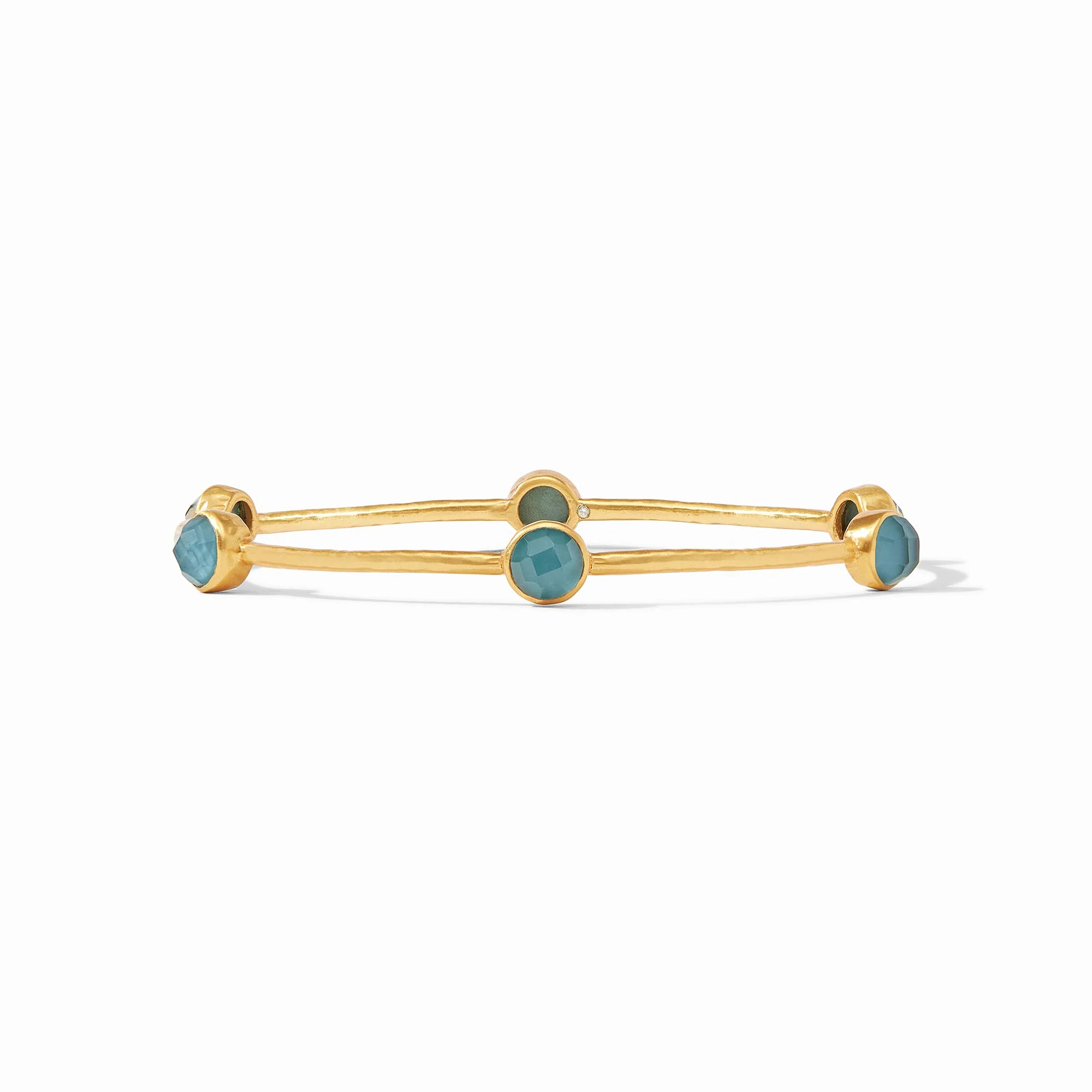 Milano Luxe Stone Gold Bangle Bracelet | Julie Vos | Julie Vos