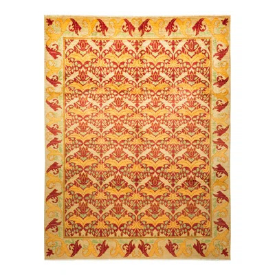 One-of-a-Kind Hand-Knotted 7'10" x 10'2" Wool Area Rug in Red/Yellow | Wayfair North America