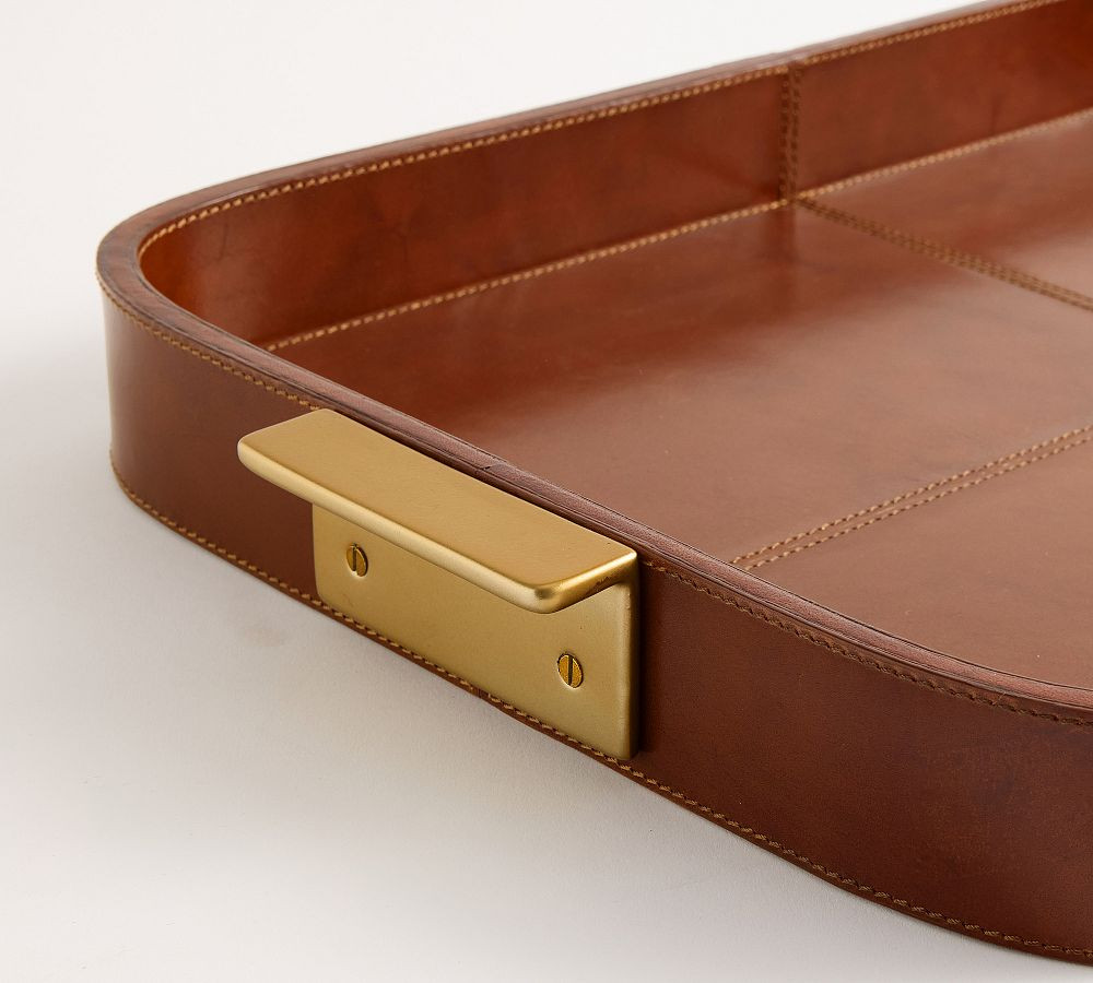 Leather Bar Tray | Pottery Barn (US)