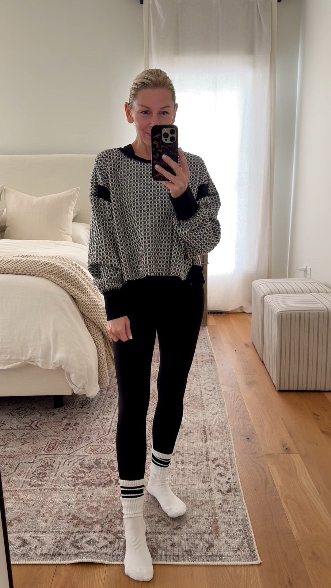 Headed to the gym! Love the top to throw on over my leggings! Cones in two colors! Wearing size XS 

#LTKootd #LTKfitnessgoals #LTKmorningroutine