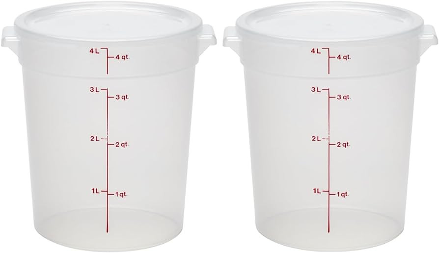 Cambro Food Storage Containers with Lids (BPA-Free) - 4 Quart Food Storage Container (2 Pack) | Amazon (US)