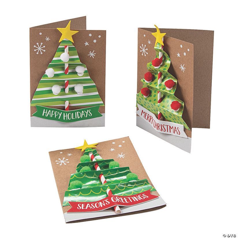 Christmas Tree Card Craft Kit - Makes 12 | Oriental Trading Company