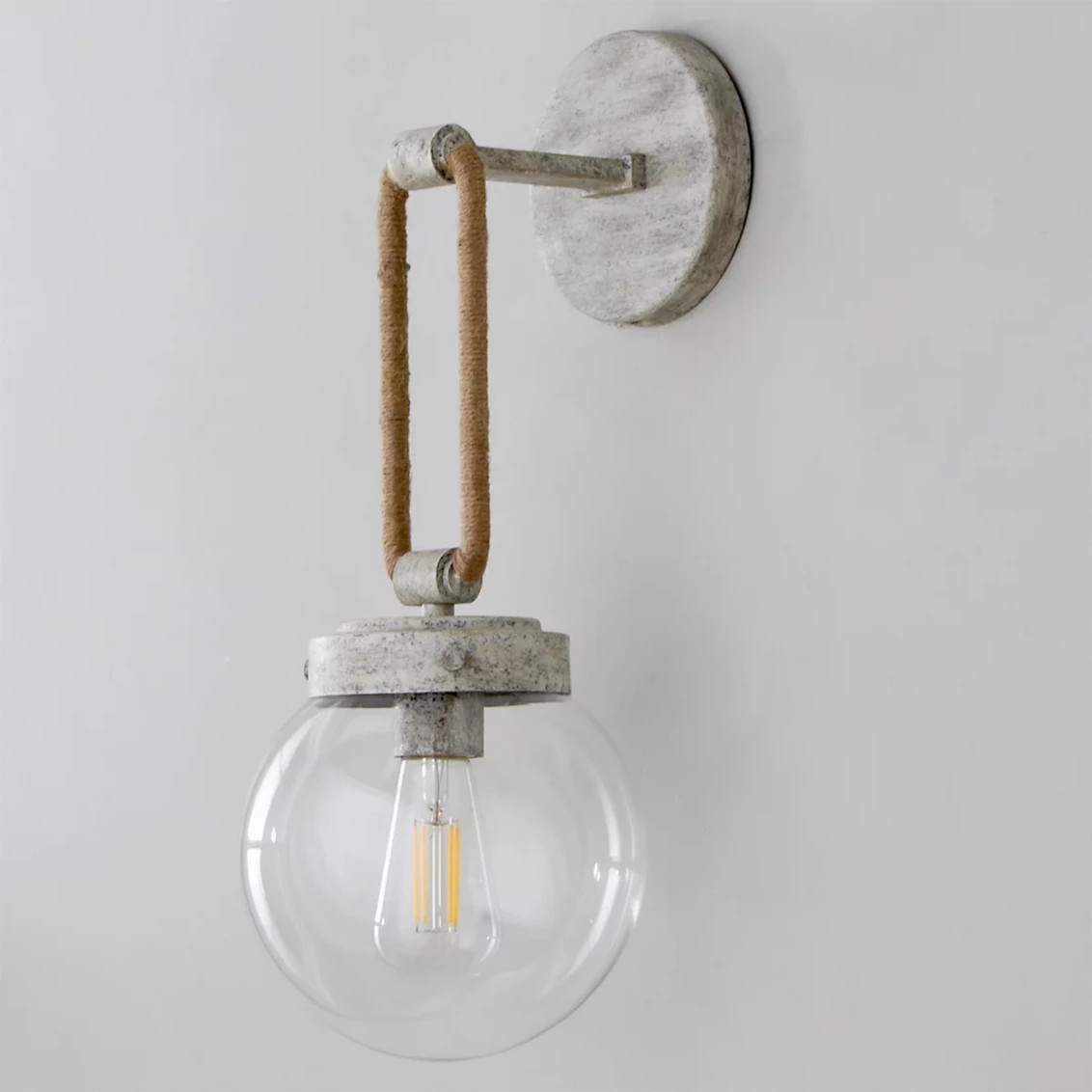 Coastal Cottage Rope Globe Sconce | Shades of Light