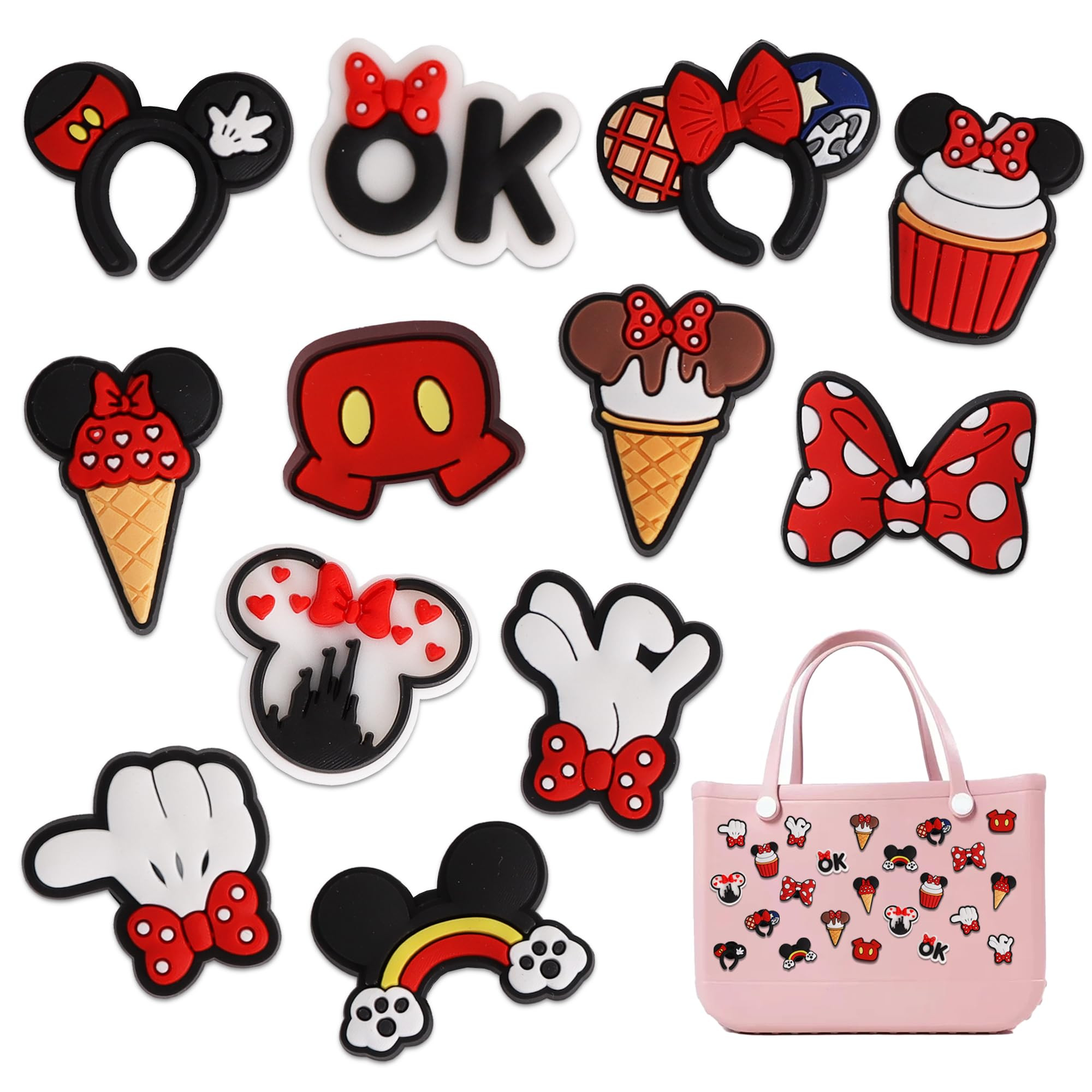 Beach Charms for Bogg Bag, Cute Mouse Theme Decoration Charm Accessories for Rubber Tote Handbag ... | Amazon (US)