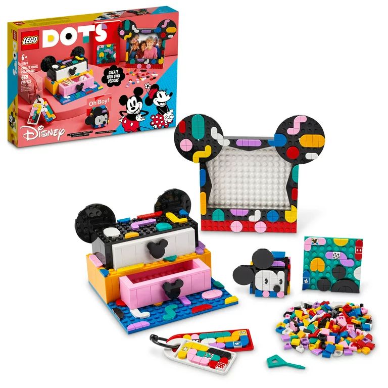 LEGO DOTS Disney Mickey Mouse & Minnie Mouse Back-to-School Project Box 41964 | Walmart (US)