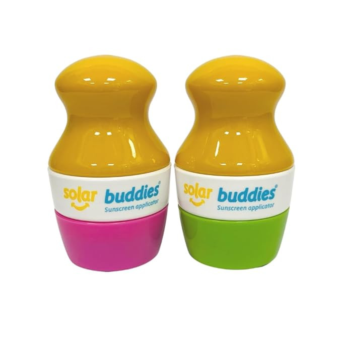Duo Green/Pink Pack Of Solar Buddies Refillable Roll On Sponge Applicator For Kids, Adults, Famil... | Amazon (US)