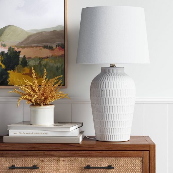 Large Ceramic Textured Table Lamp Base - Threshold™ | Target