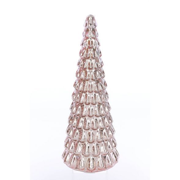 Mercury Glass Christmas Tree Decorative Figurines Blush - Wondershop™ | Target
