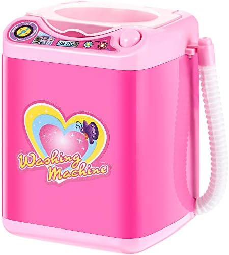 Mini Makeup Brush Cleaner Device Plastic Electric Automatic Washing Machine Sponge Cleaning Toy for  | Amazon (US)