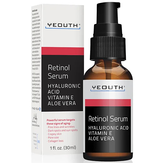YEOUTH Retinol Serum 2.5% with Hyaluronic Acid, Aloe Vera, Vitamin E - Boost Collagen Production,... | Walmart (US)