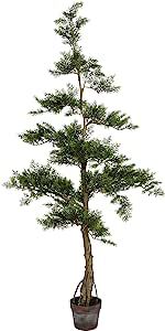 Vickerman Potted Cedar Artificial-Trees, 5', Green | Amazon (US)