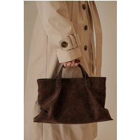 Baylor Faux Suede Bag - Chocolate I MESHKI I Size One Size | MESHKI US