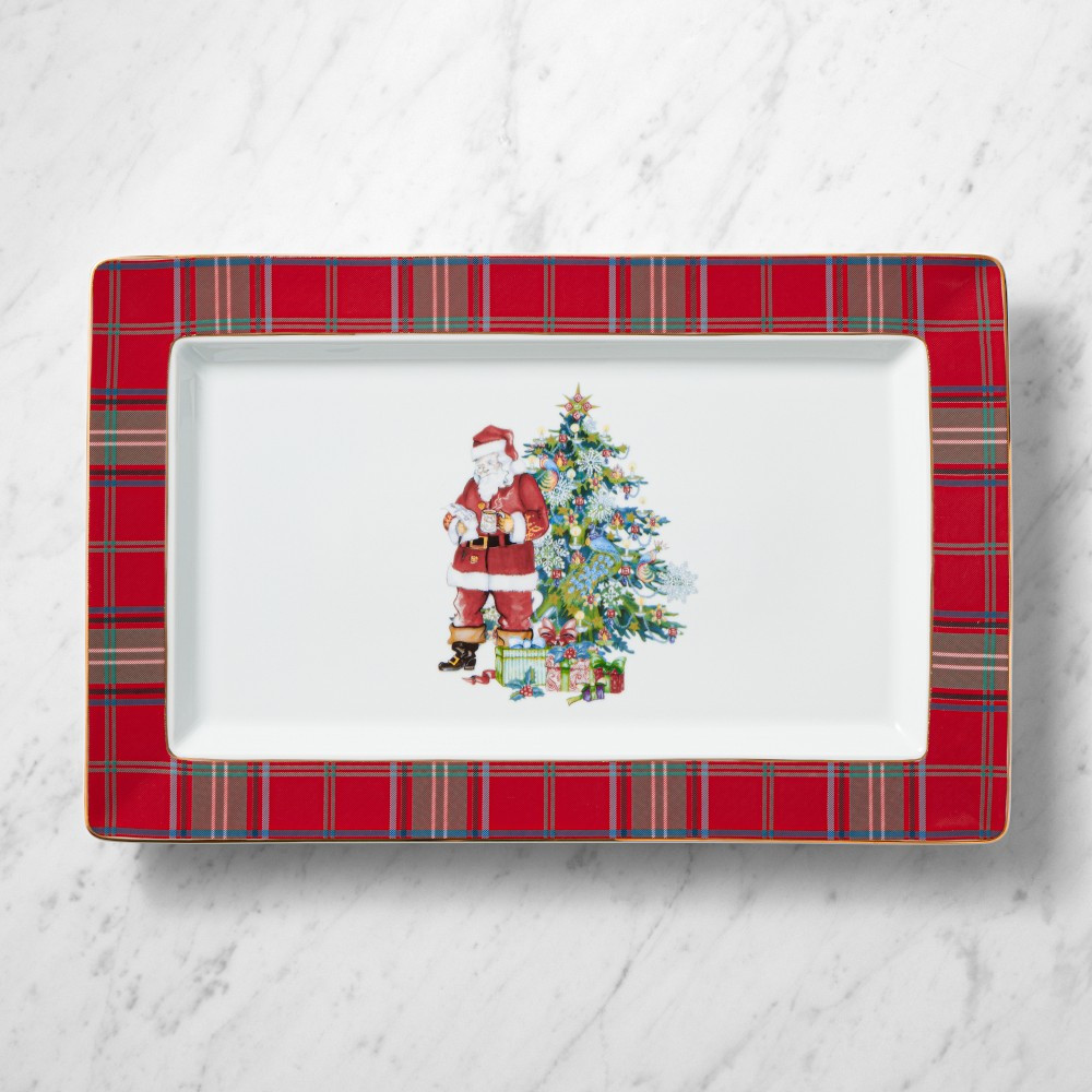 Red Tartan Small Rectangular Platter | Williams-Sonoma CA
