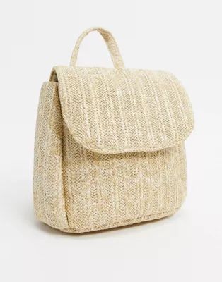 ASOS DESIGN backpack in straw | ASOS (Global)
