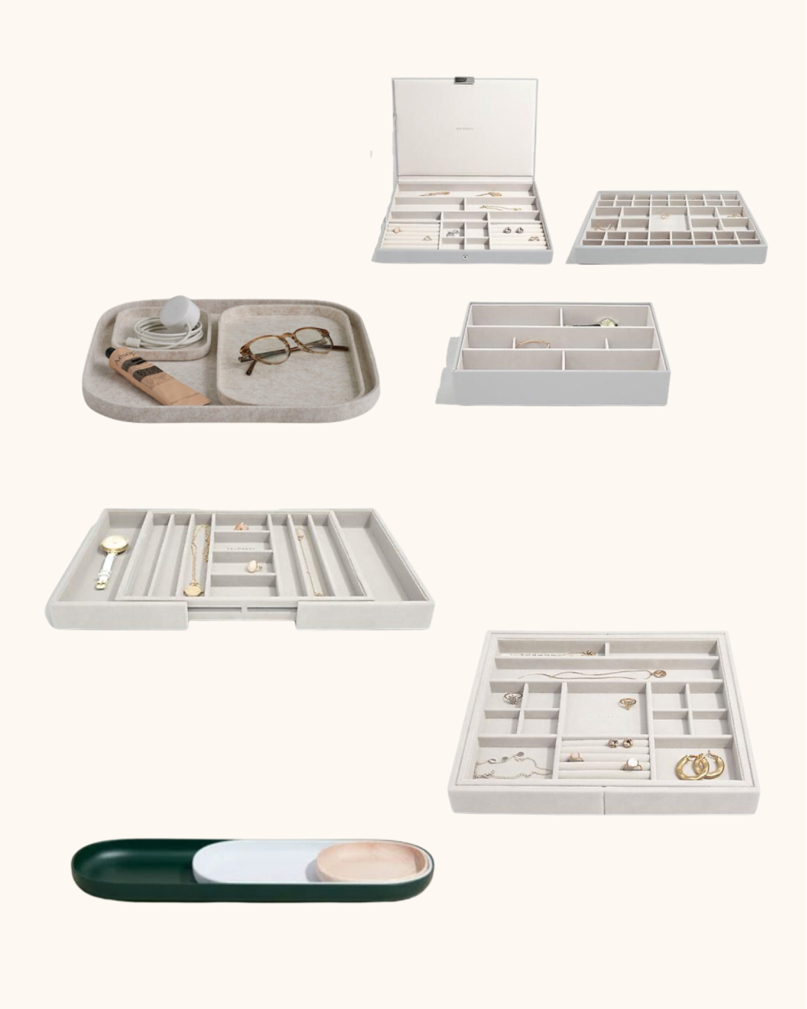 Jewelry organization and storage solutions 