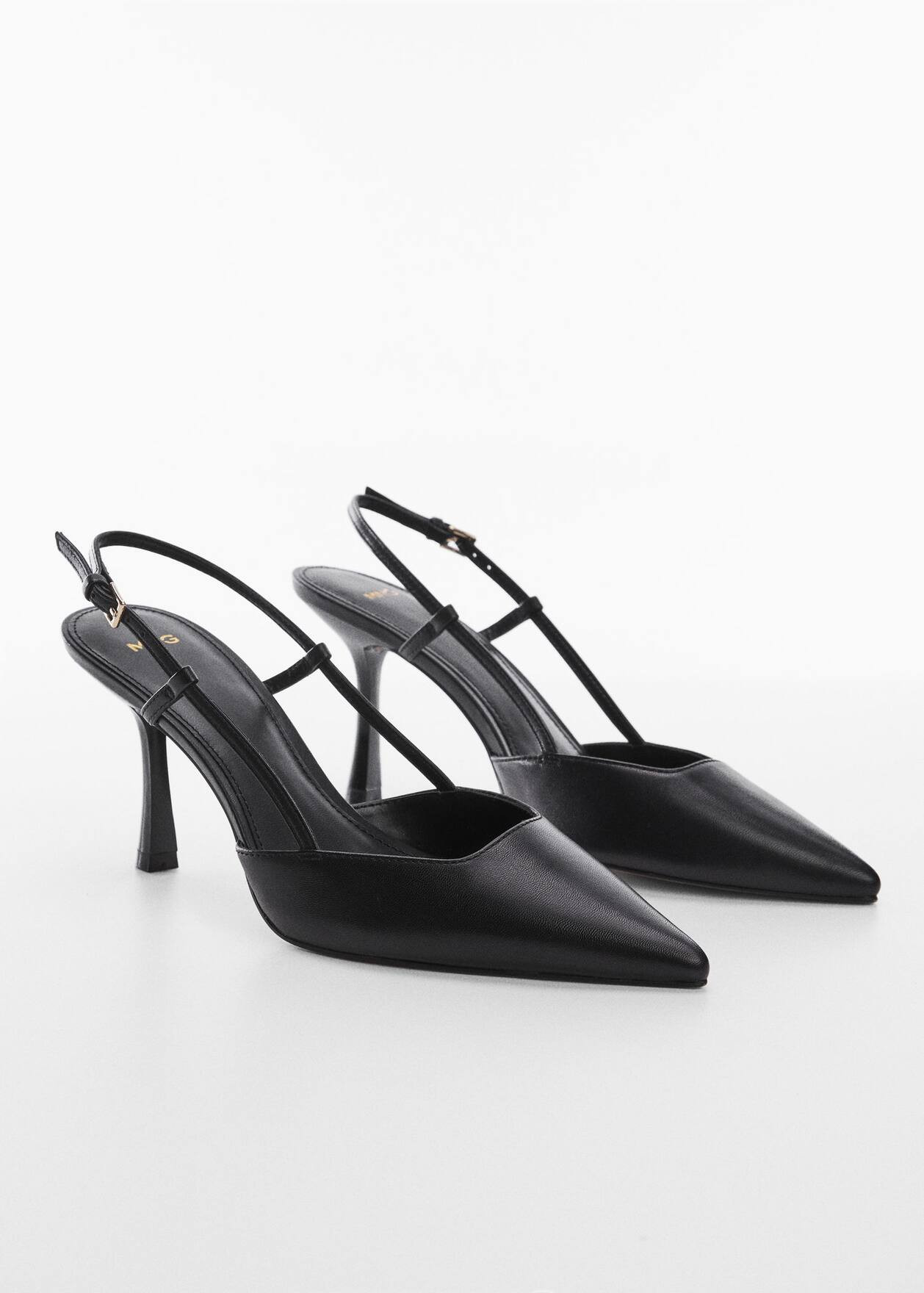 Sling back leather shoes -  Women | Mango USA | MANGO (US)