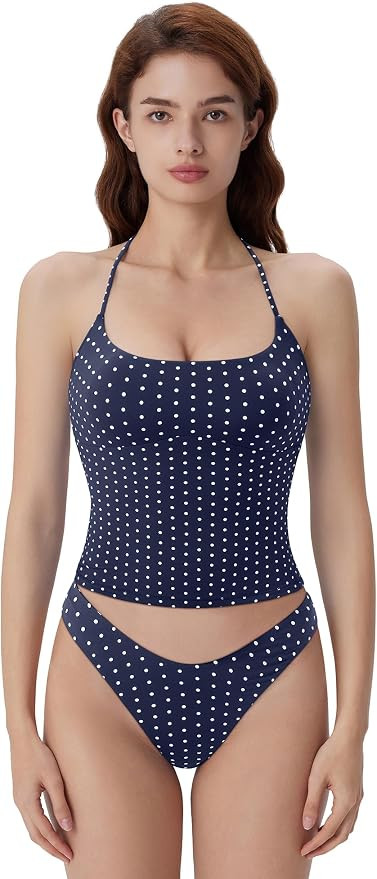 SUUKSESS Halter Tops for Women Tank Tops with Built in Bras Double Lined Backless Top Y2K Going O... | Amazon (US)