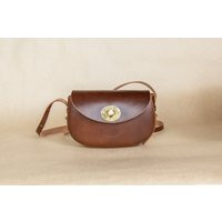 Saddle Bag For Women Leather Brown Crossbody Purse | Etsy (US)