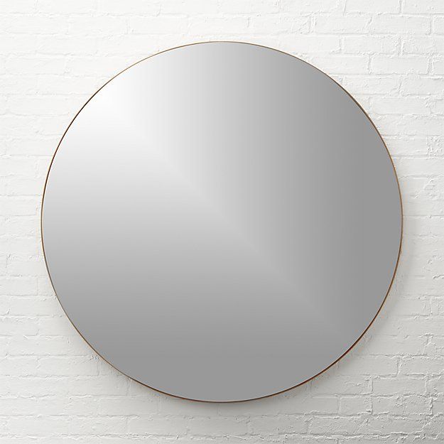 Infinity Brass Round Wall Mirror 48"CB2 Exclusive In stock and ready for delivery to ZIP code  75... | CB2