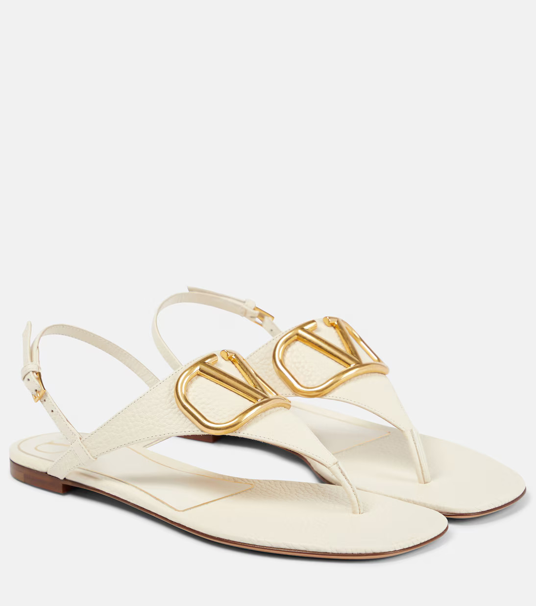 VLogo leather thong sandals | Mytheresa (US/CA)