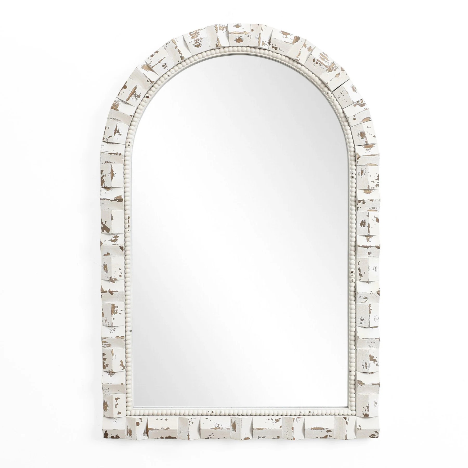 LuxenHome 24.02-in W x 36.02-in H Irregular Brown Framed Full Length Wall Mirror one_size | WHA2341 | Lowe's