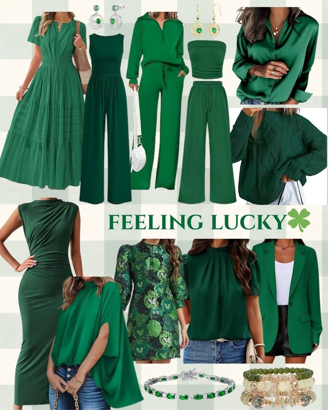 Get ready for St. Patrick’s Day in style with a fresh green fashion mood board full of chic outfit ideas and lucky looks. Think emerald sweaters, classic denim, statement accessories, and effortless layers that bring festive vibes without feeling like a costume. These St. Patrick’s Day outfit ideas are perfect for brunch, parties, or casual everyday wear.

#StPatricksDayOutfit #GreenOutfitIdeas #LTKFashion #SpringFashion #StPatricksDayStyle #GreenFashion #HolidayOutfitIdeas #LTKStyle #SpringOutfits #FashionMoodBoard 🍀✨

#LTKgrwm #LTKootd #LTKSpringSale