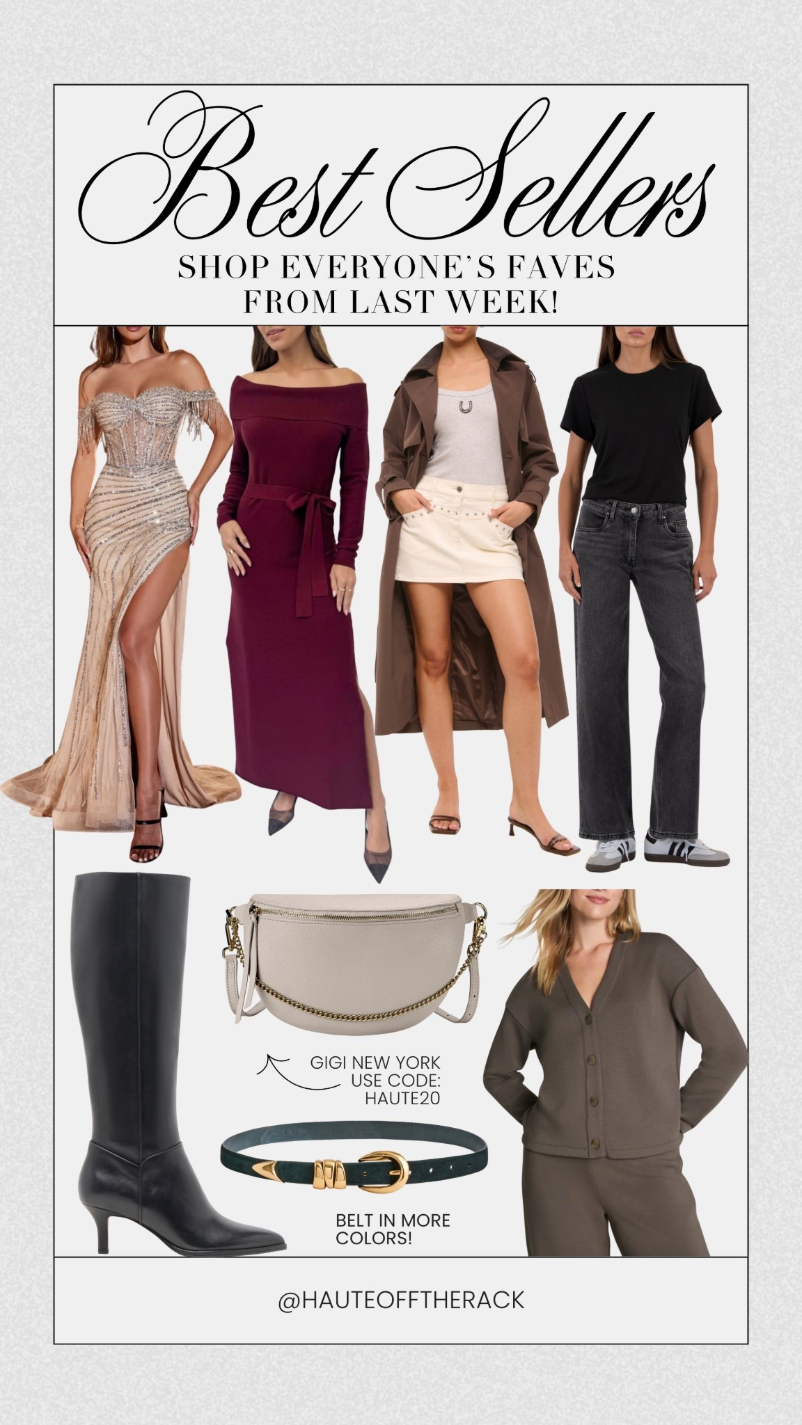 Best sellers from last week! Use code HAUTE20 on my beck sling bag to take 20% OFF!

#ballgown #mardigras #sweaterdress #trenchcoat #denim #darkdenim #jeans #blackboots #slingbag #giginewyork #abercrombi #spanx #madewell 

#LTKSaleAlert #LTKSeasonal