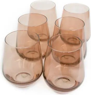 Estelle Colored Glass Set of 6 Stemless Wineglasses | Nordstrom | Nordstrom